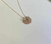 SilverPoint Rose Kaplama Baget Taşlı Kalp Figürlü Kolye thumbnail 1