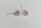 SilverPoint Pembe Damla Taş Detaylı Küpe - 1