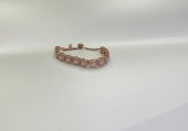 SilverPoint Rose Kaplama Baget Kesim Kare Taşlı Asansörlü Bileklik - 2