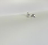 SilverPoint Baget Kesim Dikdörtgen Taşlı Küpe - 2