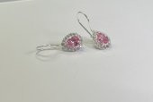 SilverPoint Pembe Damla Taş Detaylı Küpe - 2