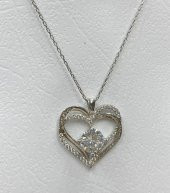 SilverPoint Yuvarlak Zirkon Taş Detay I Love You Yazılı Kalp Kolye - 1