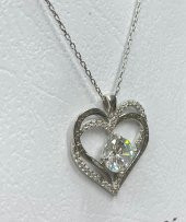 SilverPoint Yuvarlak Zirkon Taş Detay I Love You Yazılı Kalp Kolye - 2