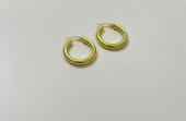SilverPoint Gold Kaplama Halka Küpe - 1