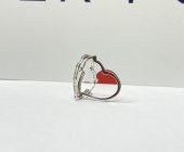 SilverPoint Taşlı Kalp Figürlü Halka Küpe - 1
