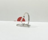 SilverPoint Taşlı Kalp Figürlü Halka Küpe - 2