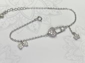 SilverPoint Sallantı Detaylı Kalp Kilit Figürlü Zincir Bileklik - 2
