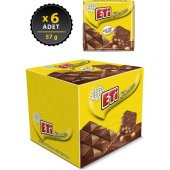 Eti Çikolata Karamelli Patlaklı Sütlü Kare 57 g x 6 Adet thumbnail 2