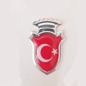 tr ayyıldız logolu arma 2 adet - torpido bagaj plaka çamurluk uyumlu - 1