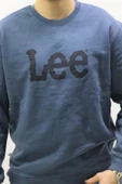 Lee L80XTJTG  Erkek Koyu Gri Bisiklet Yaka Sweatshırt - 4