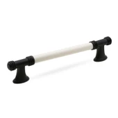 Enspel Lüks Porselen Mobilya Çekmece Dolap Kapak Kulpu Kulbu (128 MM-12.8 CM) Beyaz Mat Siyah thumbnail 7