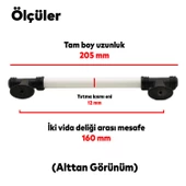 Enspel Lüks Porselen Mobilya Mutfak Çekmece Dolap Dolabı Kulpu Kulbu 160 Mm Beyaz Mat Siyah Kulpları - 4