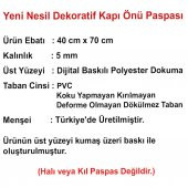 Gitar ve Notalar Desenli Kauçuk Kapı Önü Paspası - 5