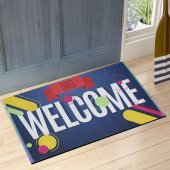 Welcome Baskılı Çift Taraflı Kauçuk Kapı Önü Paspası - 1