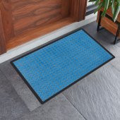 Turkuaz Benekli Toz Kontrollü PVC Tabanlı Nem Alıcı Kapı Önü Paspası - 4