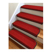 Kırmızı Kendinden Yapışkanlı Merdiven Basamak Paspası / Halısı thumbnail 3