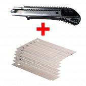 Alüminyum Maket Bıçağı + 10lu Maket Bıçağı Ucu Hediyeli - 1