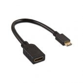 Mini HDMI to HDMI Dişi Çevirici Kablo 15 cm - 1