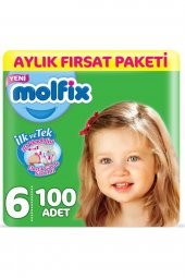 Molfix  Bebek Bezi 6 Beden Ekstra Large Aylık Fırsat Paketi 100 Adet - 1