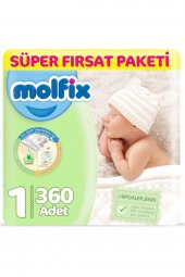 Molfix  Bebek Bezi 1 Beden Yenidoğan Fırsat Paketi 2-5 Kg 360 Adet - 1
