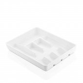 Soft Beyaz Akrilik Raf İçi Kaşıklık 26,5×34,5×4,5 cm - 1