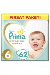Prima  Bebek Bezi Premium Care 6 Beden 62 Adet Ekstra Large Fırsat Paketi - 1