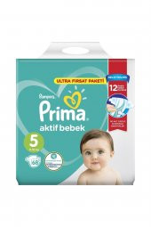 Prima  Bebek Bezi Aktif Bebek 5 Beden Junior Ultra Fırsat Paketi 11-16 Kg 68 Adet - 2