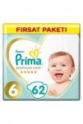 Prima Bebek Bezi Premium Care 6 Beden Extra Large Fırsat Paketi 13 18 kg 62 Adet - 2