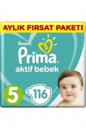 Prima Bebek Bezi Aktif Bebek 5 Beden 116 Adet - 1