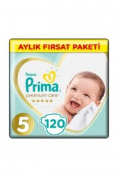 Prima Premium Care Aylık Fırsat Beden:5 (11-18Kg) Junior 120 Adet Bebek Bezi - 1