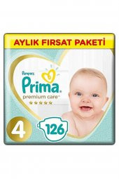 Prima  Bebek Bezi Premium Care 4 Beden 126 Adet Maxi Aylık Fırsat Paketi - 1