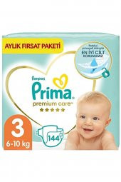 Prima Bebek Bezi Premium Care 3 Beden 144 Adet Midi Aylık Fırsat Paketi - 1