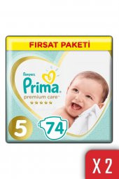 Prima  Premium Care Bebek Bezi 5 Beden 11-16 Kg 148li Junior Fırsat Paketi - 1