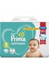 Prima  Bebek Bezi Aktif Bebek Ultra Fırsat Paketi 3 Beden 92 Adet - 3