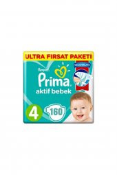 Prima  Bebek Bezi Aktif Bebek 4 Beden 80 Adet Ultra Fırsat Paketi X 2 Adet - 2