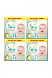 Prima  Bebek Bezi Premium Care 4 Beden 204 Adet Maxi Jumbo Paket - 1