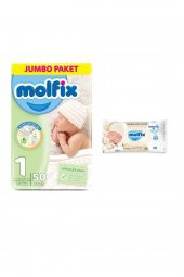 Molfix  Molfıx Jumbo Yenı Dogan No 1 (molfıx Islak Havlu 50 Lı Yenıdogan Hediyeli) - 1