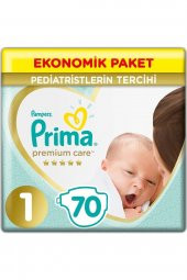 HECTOR EMPORİUM  Prima Premium Care Bebek Bezi Ekonomik Paket 1 Beden 70 Adet - 1
