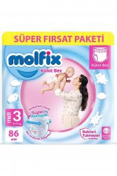 Molfix  Külot Bez 3 Beden Süper Fırsat Paketi 86 Adet - 1