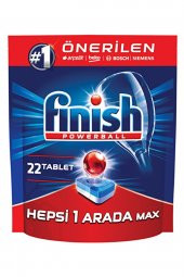 Finish  Hepsi Bir Arada Max 22 Tablet Bulaşık Makinesi Deterjanı - 1