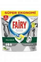 Fairy  Platinum 72 Yıkama Bulaşık Makinesi Deterjanı Kapsülü Limon Kokulu - 1