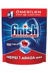 Finish  Hepsi Bir Arada Max 100 Tablet Bulaşık Makinesi Deterjanı - 1