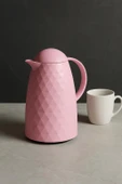 1 Lt Akrilik Soft Pembe Çay Termosu 12 Saat Sıcak 24 Saat Soğuk - 5