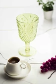 Akrilik Yeşil Tekli Kadeh & Su Meşrubat Kahve Yanı Bardağı 450 ml ( Cam Değildir ) - 2