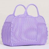 Demonte Plastik Plaj Çantası Mor - 3