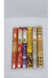 Hem Amber-gül-lavanta-palo Santo-yasemin-sandal Aromalı Çubuk Tütsü (120 Çubuk) Ve Tütsü Kayığı - 1