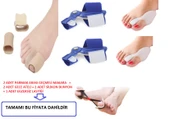 HALLUKS VALGUS GECE ATELİ AYAK PARMAK AYIRICI ATELİ BUNYON PARMAK ARASI MAKARA FULL SET - 2