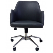 Çalışma Sandalyesi Kapitone Desenli Örümcek Ayaklı Antrasit Suni Deri thumbnail 4