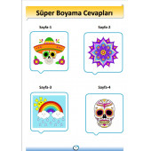 Çocuklar İçin Örnekli SÜPER Boyama Kitabı - 4