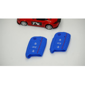 Volkswagen Polo Golf7 Tiguan Silikon Anahtar Mavi Kılıf Seti thumbnail 2